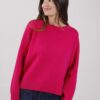 MAGLIA SCOLLO ROTONDO CON CUCITURA CENTRALE - Fucsia, TU