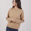 MAGLIA SCOLLO ROTONDO CON CUCITURA CENTRALE - Gianduia, TU