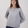 MAGLIA SCOLLO ROTONDO CON CUCITURA CENTRALE - Grigio, TU
