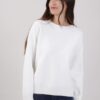 MAGLIA SCOLLO ROTONDO CON CUCITURA CENTRALE - Panna, TU