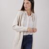 CARDIGAN CON TASCHE E COSTINE - Gesso, TU