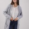 CARDIGAN CON TASCHE E COSTINE - Grigio, TU