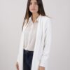 CARDIGAN CON TASCHE E COSTINE - Panna, TU
