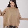 MAGLIA PARICOLLO CON FRANGE - Gianduia, TU