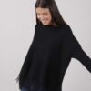 MAGLIA PARICOLLO CON FRANGE - Nero, TU