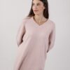 MAXI MAGLIA SCOLLO A V - Rosa, TU