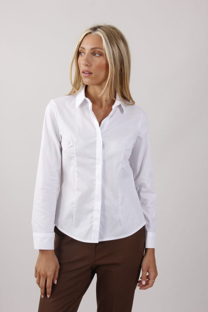 CAMICIA TAGLIO MASCHILE IN COTONE 