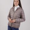 PIUMINO 100 GRAMMI CON CAPPUCCIO - Fango, XL