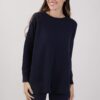 MAGLIA OVERSIZE CON SPACCHI - Blu, TU
