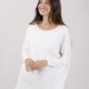 MAGLIA OVERSIZE CON SPACCHI - Panna, TU