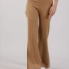 LEGGINGS IN MAGLIA A ZAMPA - Cammello, TU