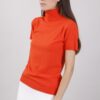 MAGLIA COLLO ALTO A MEZZE MANICHE - Orange, TU