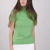 MAGLIA COLLO ALTO A MEZZE MANICHE - Green, TU