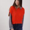 GILET IN MAGLIA - Arancio, TU