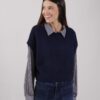 GILET IN MAGLIA - Blu, TU