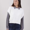 GILET IN MAGLIA - Panna, TU