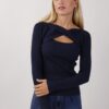 MAGLIA CUT-OUT CON INCROCIO - Blu, TU