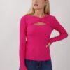 MAGLIA CUT-OUT CON INCROCIO - Fucsia, TU