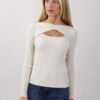 MAGLIA CUT-OUT CON INCROCIO - Gesso, TU