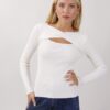 MAGLIA CUT-OUT CON INCROCIO - Panna, TU