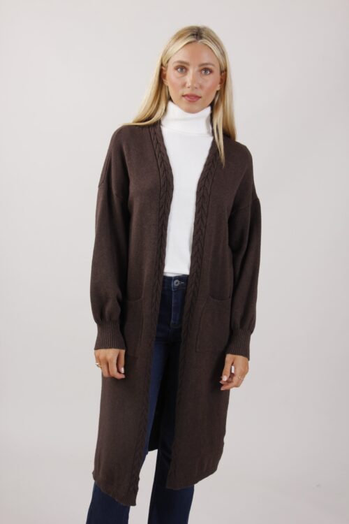 CARDIGAN CON TRECCIA