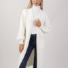CARDIGAN CON TRECCIA - Panna, TU