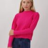 MAGLIA CON MANICHE A SBUFFO - Fucsia, TU