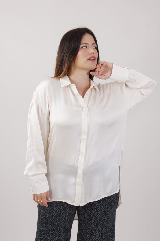 CAMICIA IN VISCOSA - Cream, 1 