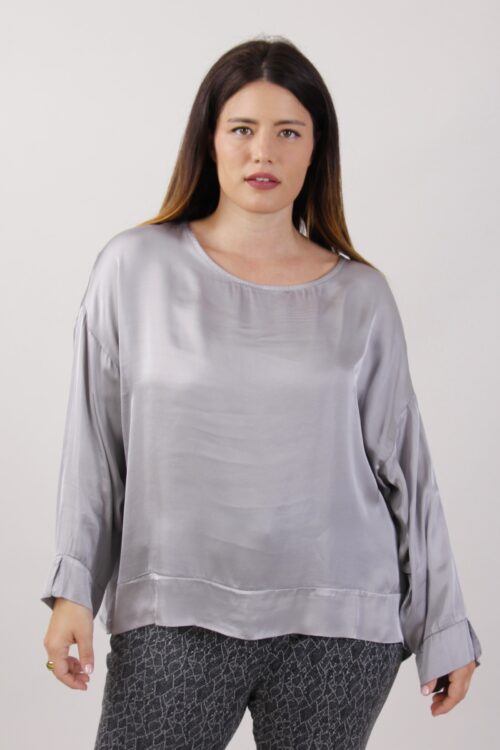 BLUSA IN VISCOSA CON BOTTONCINI POSTERIORI