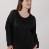 BLUSA IN VISCOSA CON BOTTONCINI POSTERIORI - Nero, 2