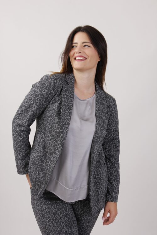 GIACCA DA COMPLETO STRUTTURATA A FANTASIA