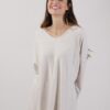 MAGLIA OVERSIZE SCOLLO A V - Gesso, TU