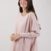 MAGLIA OVERSIZE SCOLLO A V - Rosa, TU