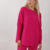 MAGLIA IN VISCOSA CON BOTTONCINI - Fucsia, TU