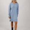 VESTITO IN MAGLIA SCOLLO A V - Celeste, TU