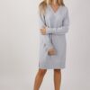 VESTITO IN MAGLIA SCOLLO A V - Grigio, TU