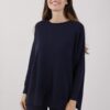 MAGLIA OVERSIZE IN VISCOSA - Blu, TU