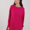 MAGLIA OVERSIZE IN VISCOSA - Fucsia, TU