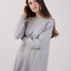 MAGLIA OVERSIZE IN VISCOSA - Grigio, TU