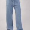 PANTALONI IN MAGLIA CON COULISSE - Celeste, TU
