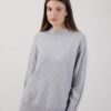 MAGLIA LUNGHEZZA ASIMMETRICA - Grigio, TU