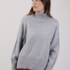 MAGLIONE COLLO ALTO A COSTE - Grigio, TU