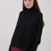 MAGLIONE COLLO ALTO A COSTE - Nero, TU