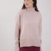 MAGLIONE COLLO ALTO A COSTE - Rosa, TU