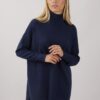 MAXI MAGLIA A COLLO ALTO - Blu, TU