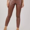 LEGGINGS EFFETTO PELLE - Marrone, L
