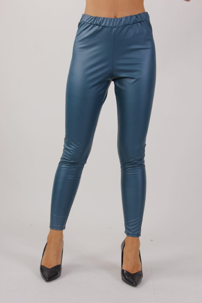 LEGGINGS EFFETTO PELLE - Pavone, S 
