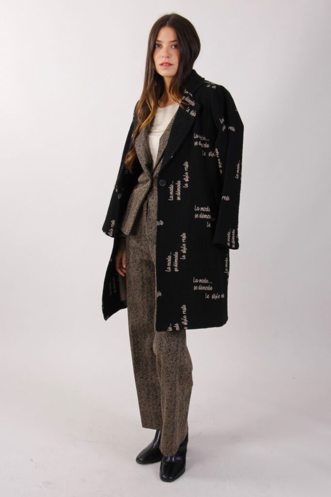 WRITING PRINT COAT 