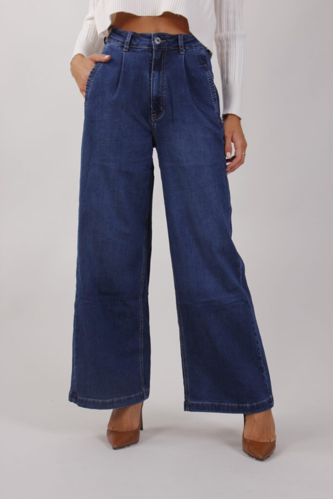 JEANS GAMBA LARGA - Vaqueros azules, XS 