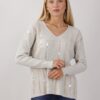 MAGLIA A COSTINE CON PAILLETTES - Gesso, TU